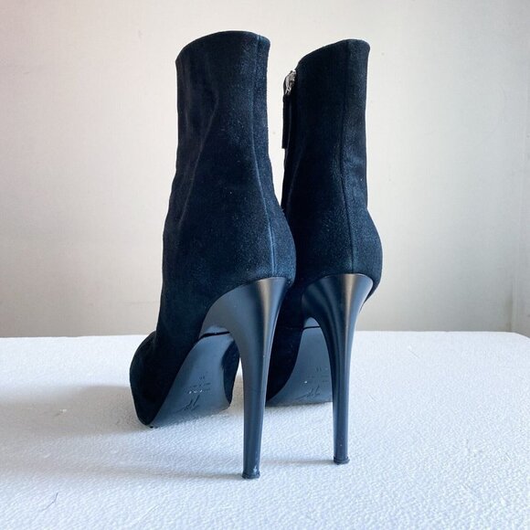 giuseppe  zanotti Black Suede High Heel Booties 39 - Picture 2 of 9